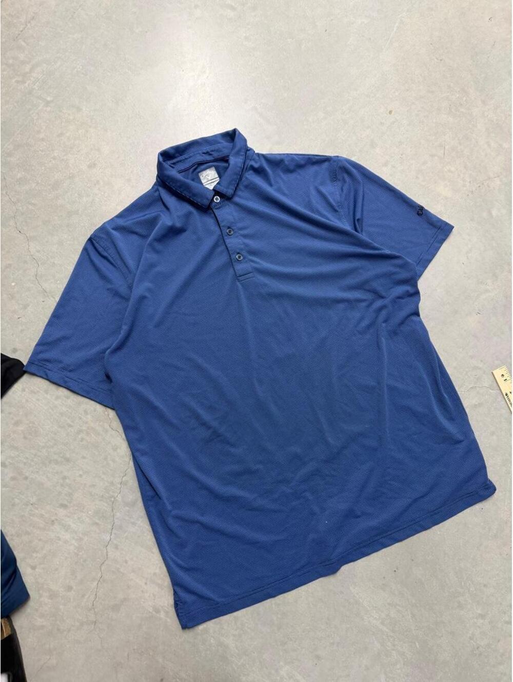 Y2K Men's Navy Callaway Golf Athletic Dri Fit Polo Shirt Sized XL